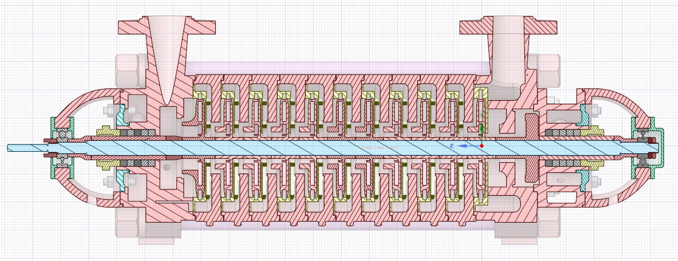 泵三维模型6:DG46多级泵